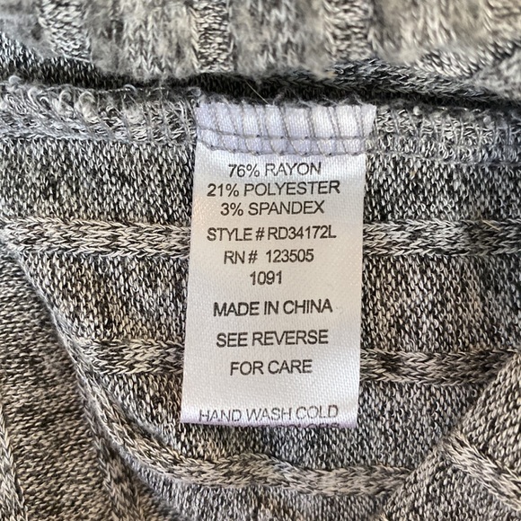 Maxi Soft Lounge Gray Ribbed Dress - Picture 6 of 6